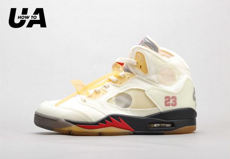 OFF-WHITE x Air Jordan 5 "Sail" 40-48.5