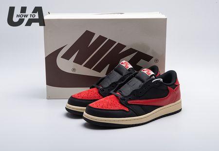 Travis Scott x Air Jordan 1 Low OG Black Red DM7866-061 Size 35-47.5