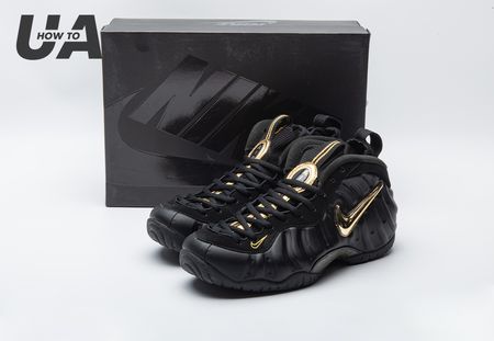 Nike Air Foamposite Pro Black Metallic Gold 624041-009 Size 41-46