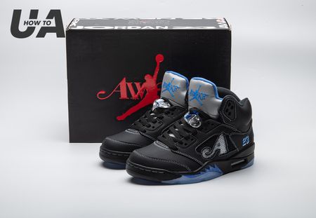 Awake NY x Air Jordan 5 Black Racer Blue DV4982-004 Size 36-48.5